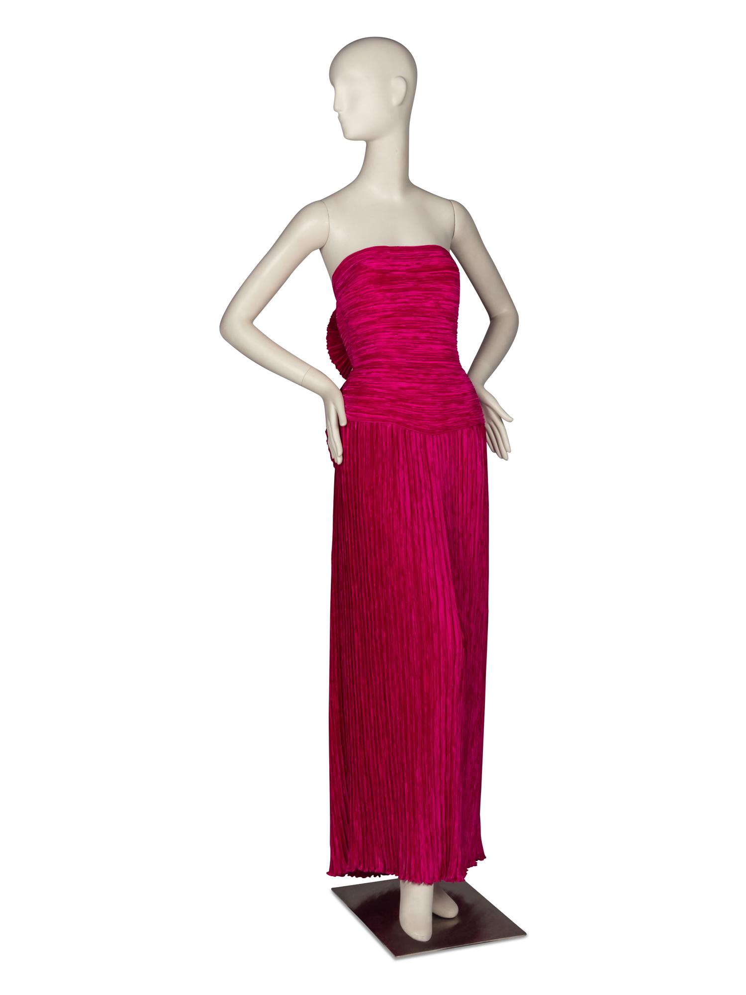 Mary McFadden Pink Gown and Embellished Evening Jacket