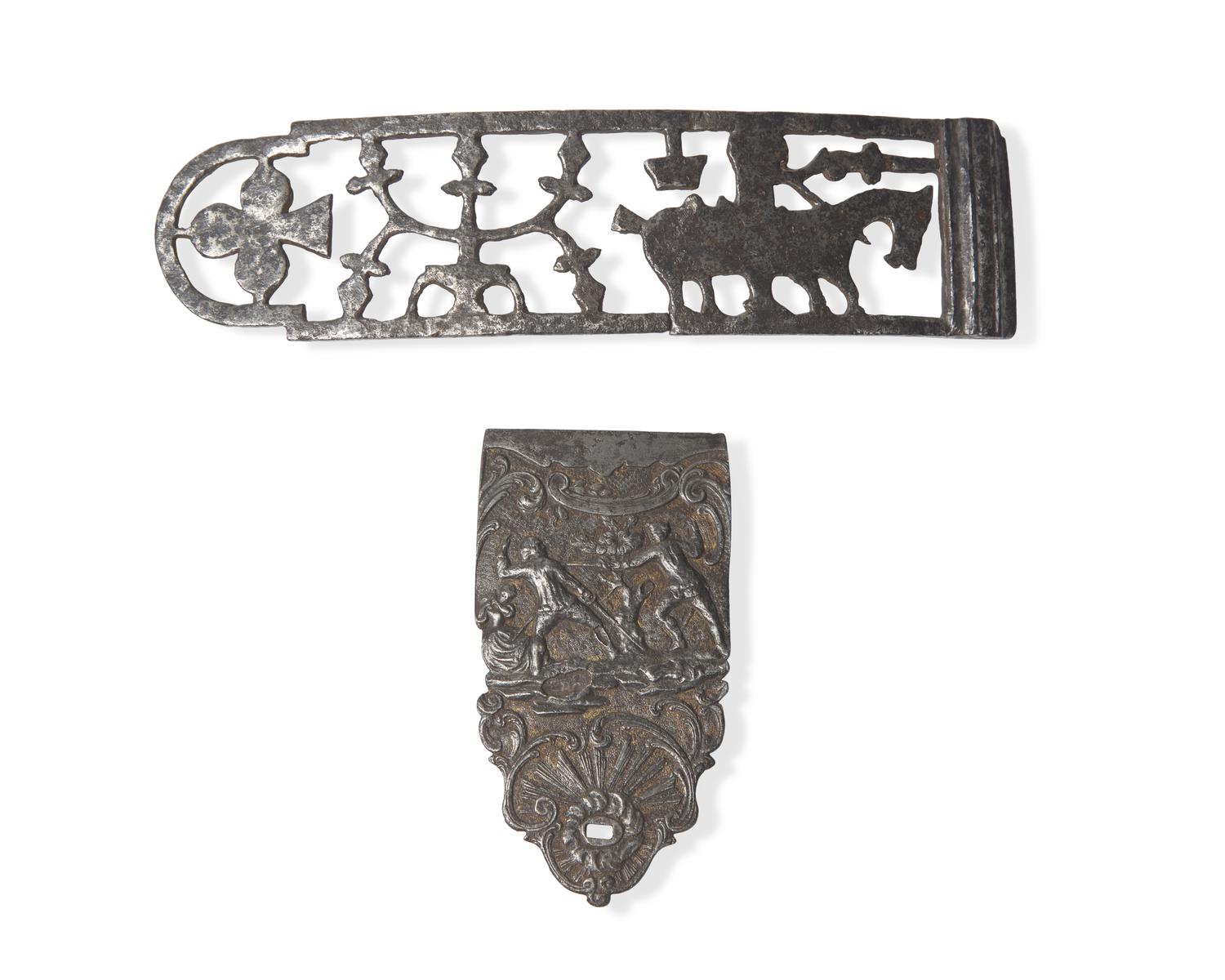 Two Wrought Iron Belt Clasps, French and Other, 17th / 18th Century