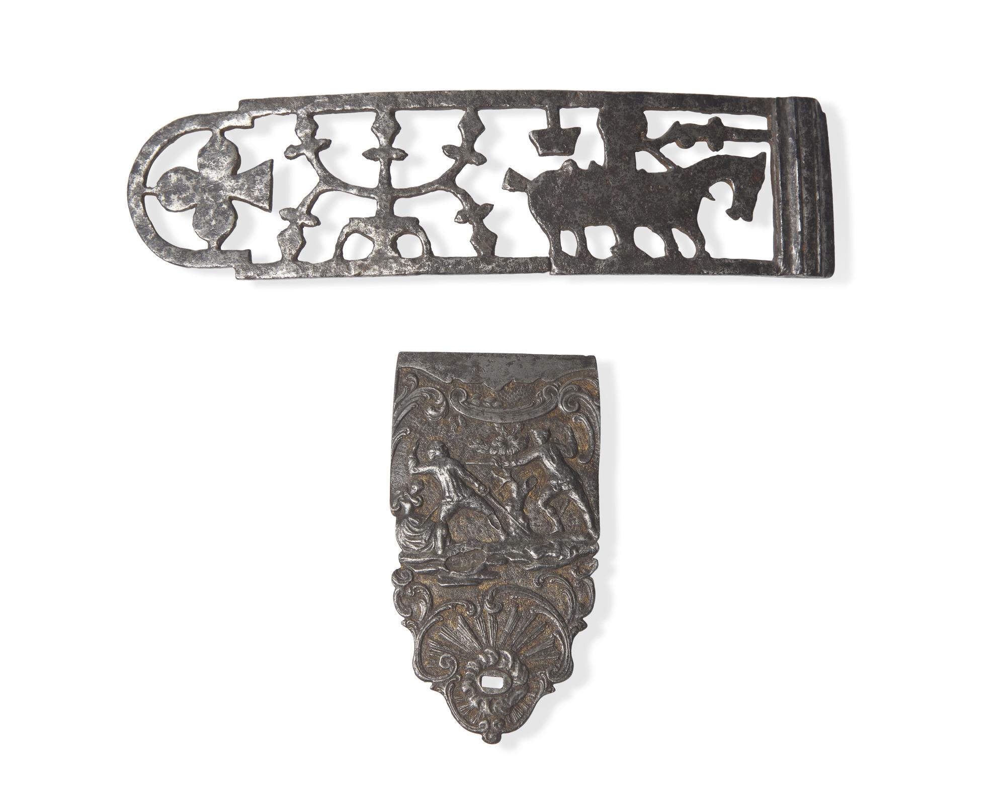Two Wrought Iron Belt Clasps, French and Other, 17th / 18th Century