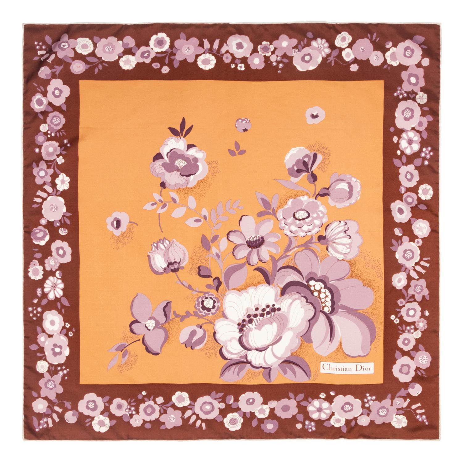 Five Designer Silk Scarves, YSL and Dior