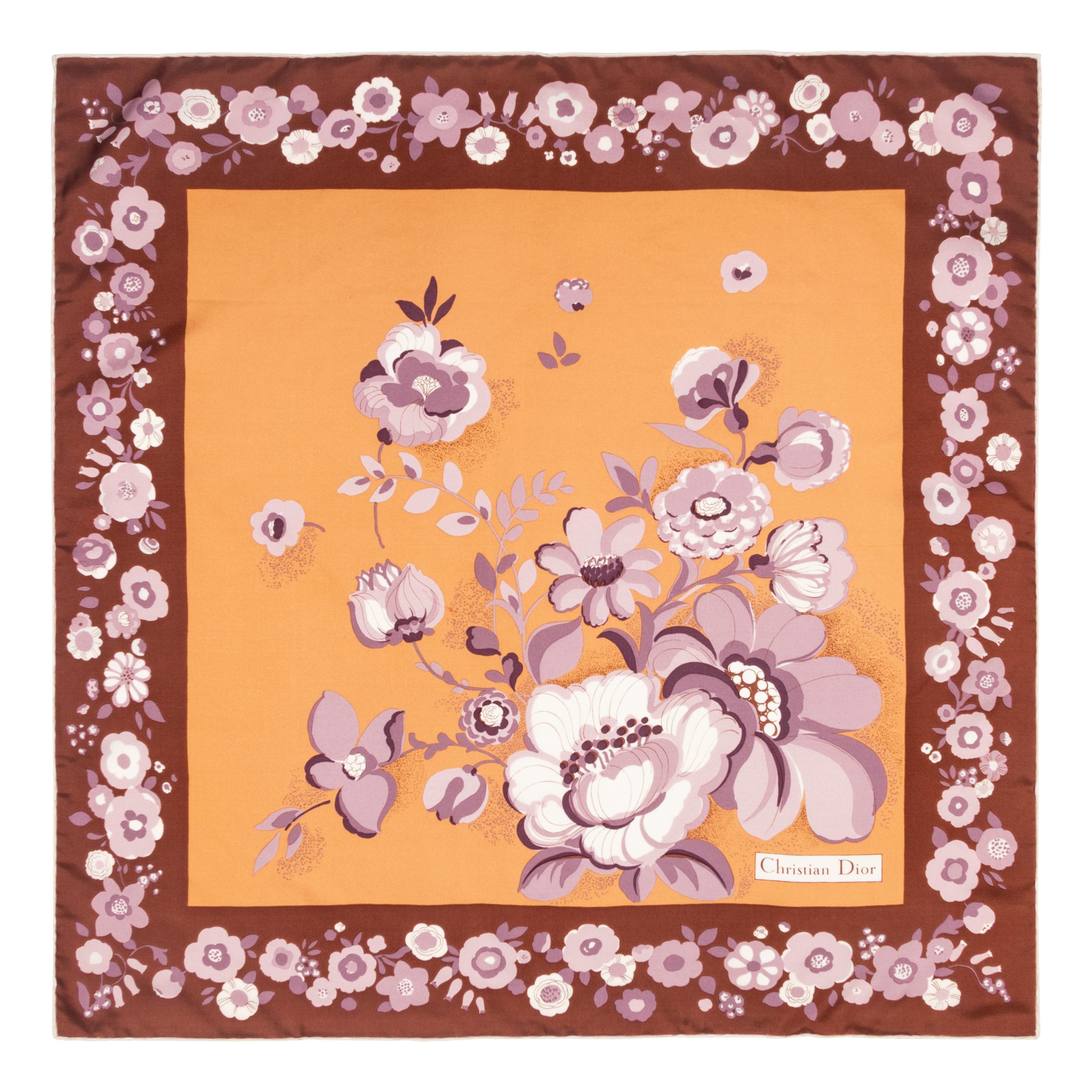 Five Designer Silk Scarves, YSL and Dior