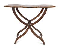 A Victorian Mahogany Folding Butterfly Table on X-form Base — 19TH CENTURY