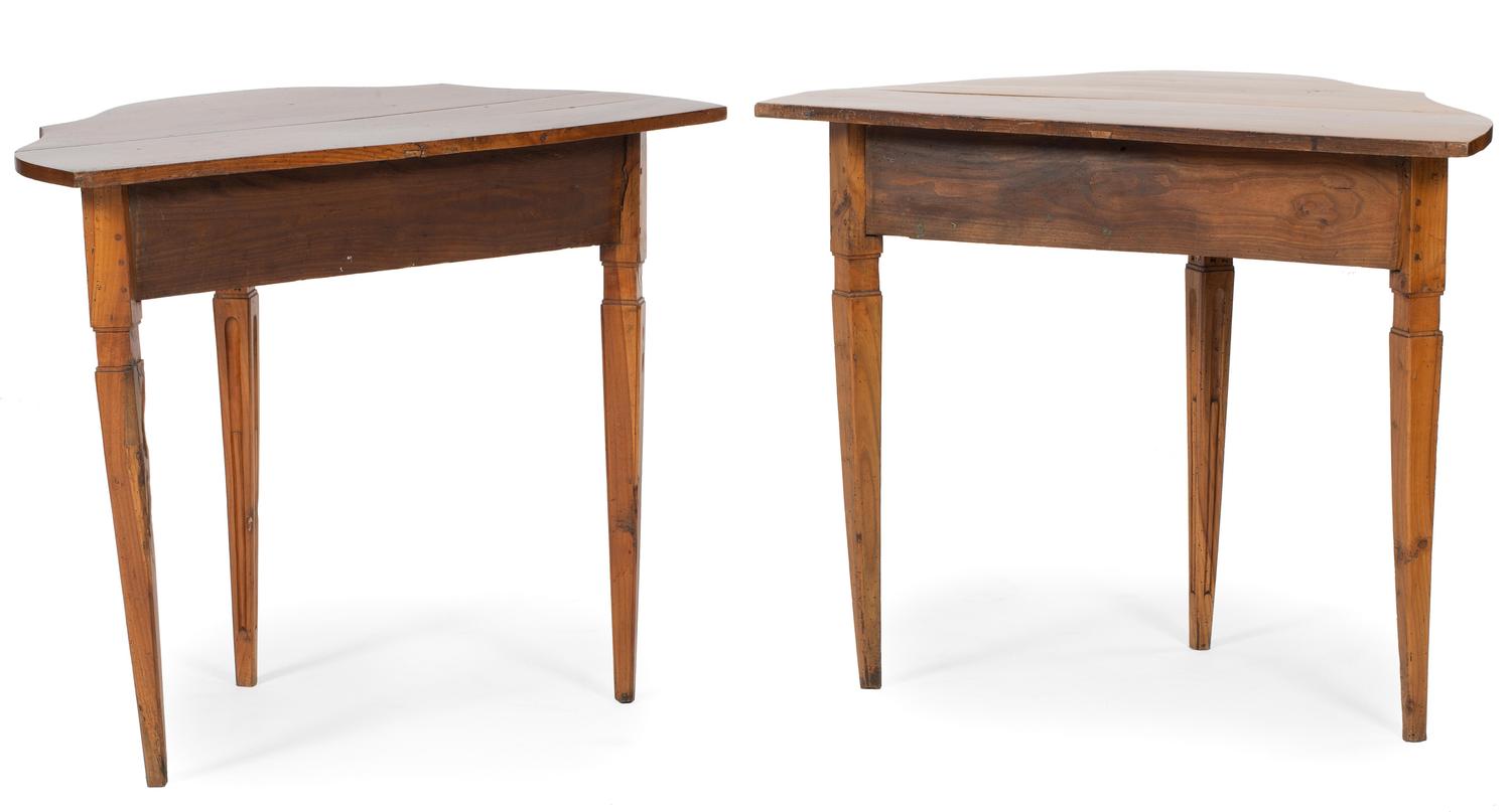 A Pair of Continental Carved Fruitwood Console Tables