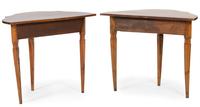 A Pair of Continental Carved Fruitwood Console Tables