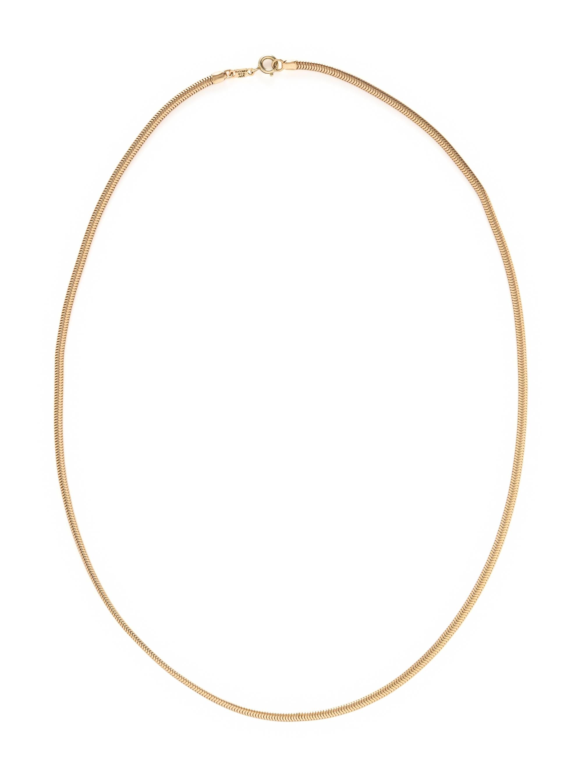 TIFFANY & CO., YELLOW GOLD NECKLACE