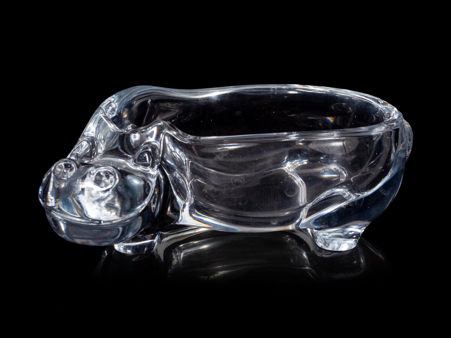 Three Glass Paperweights and a Dish