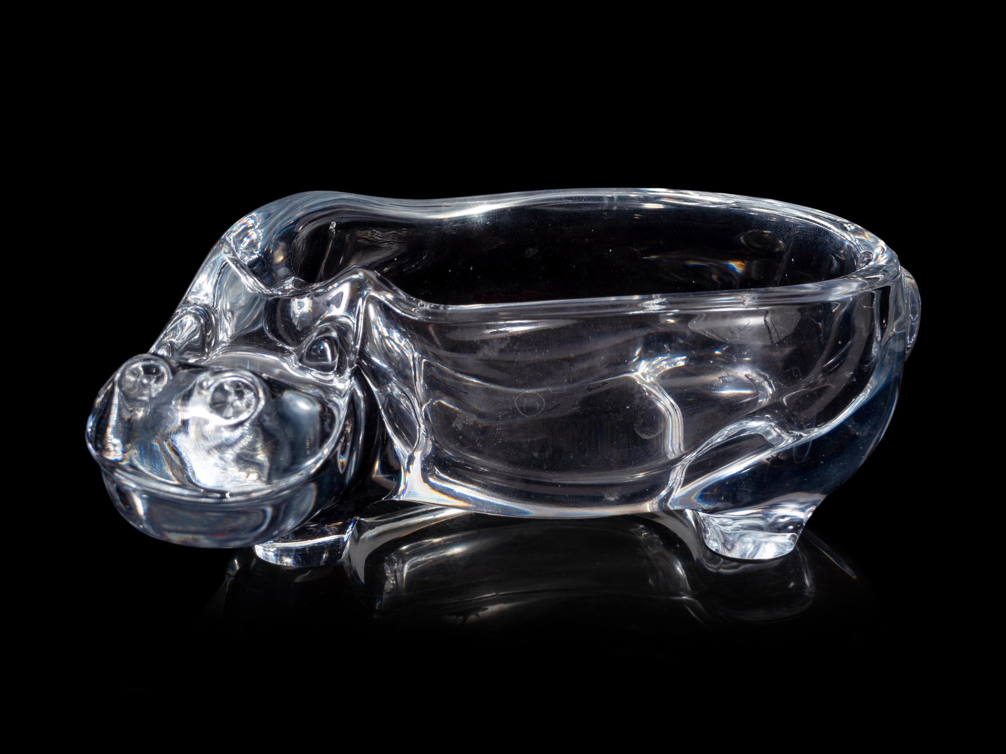 Three Glass Paperweights and a Dish