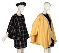 Two Pierre Cardin Capes and Vinyl Beret