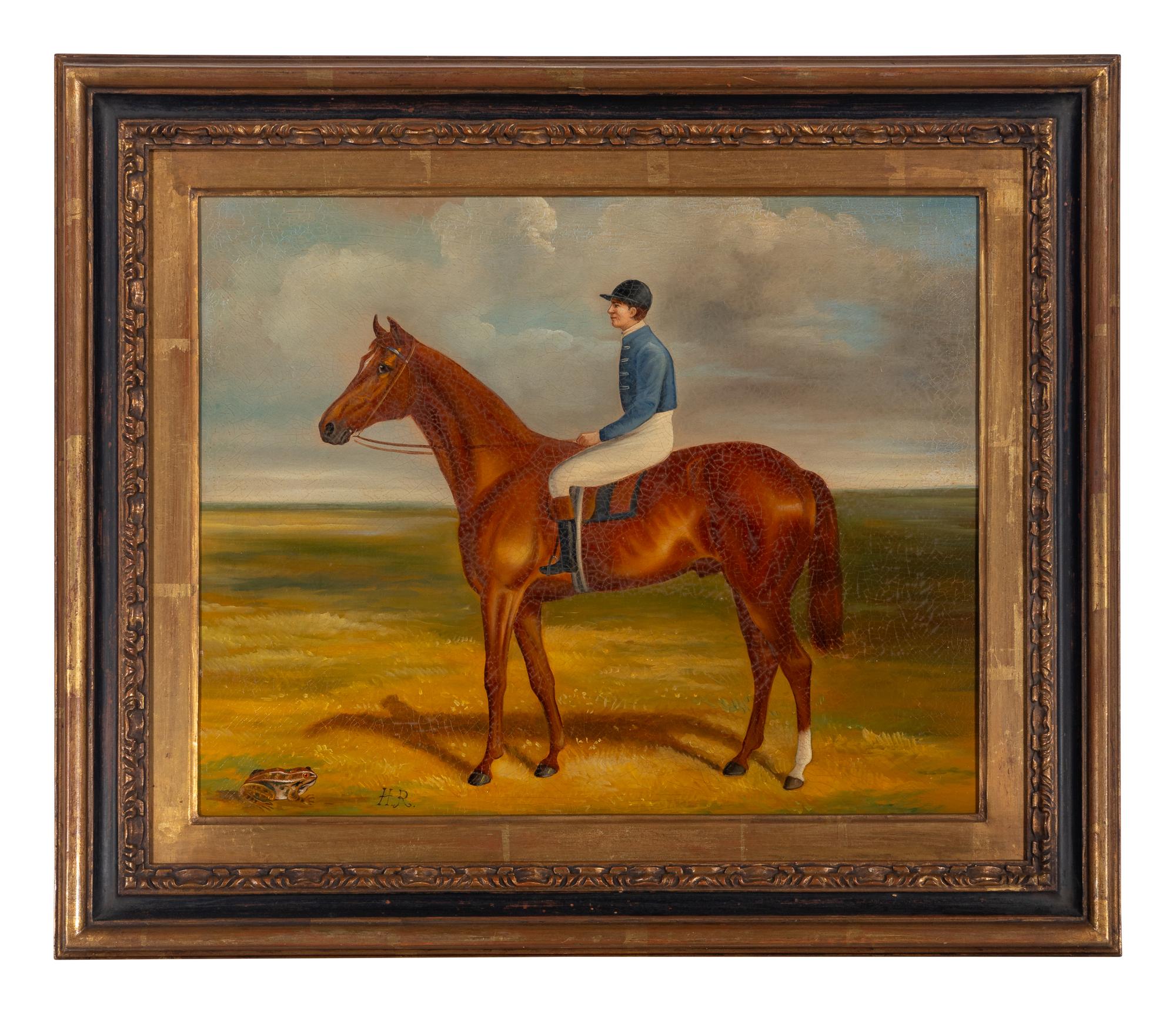 Horse and Jockey, with a Frog