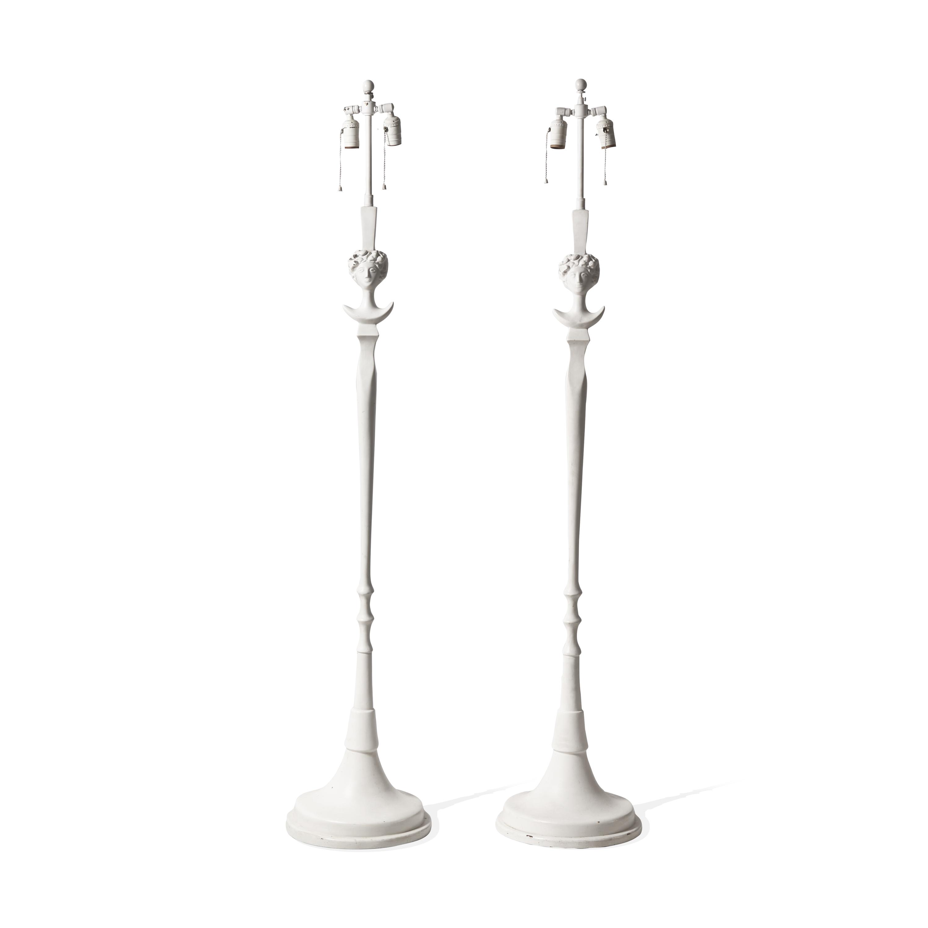 Style of Giacometti 20th Century — Floor Lamps, Pair