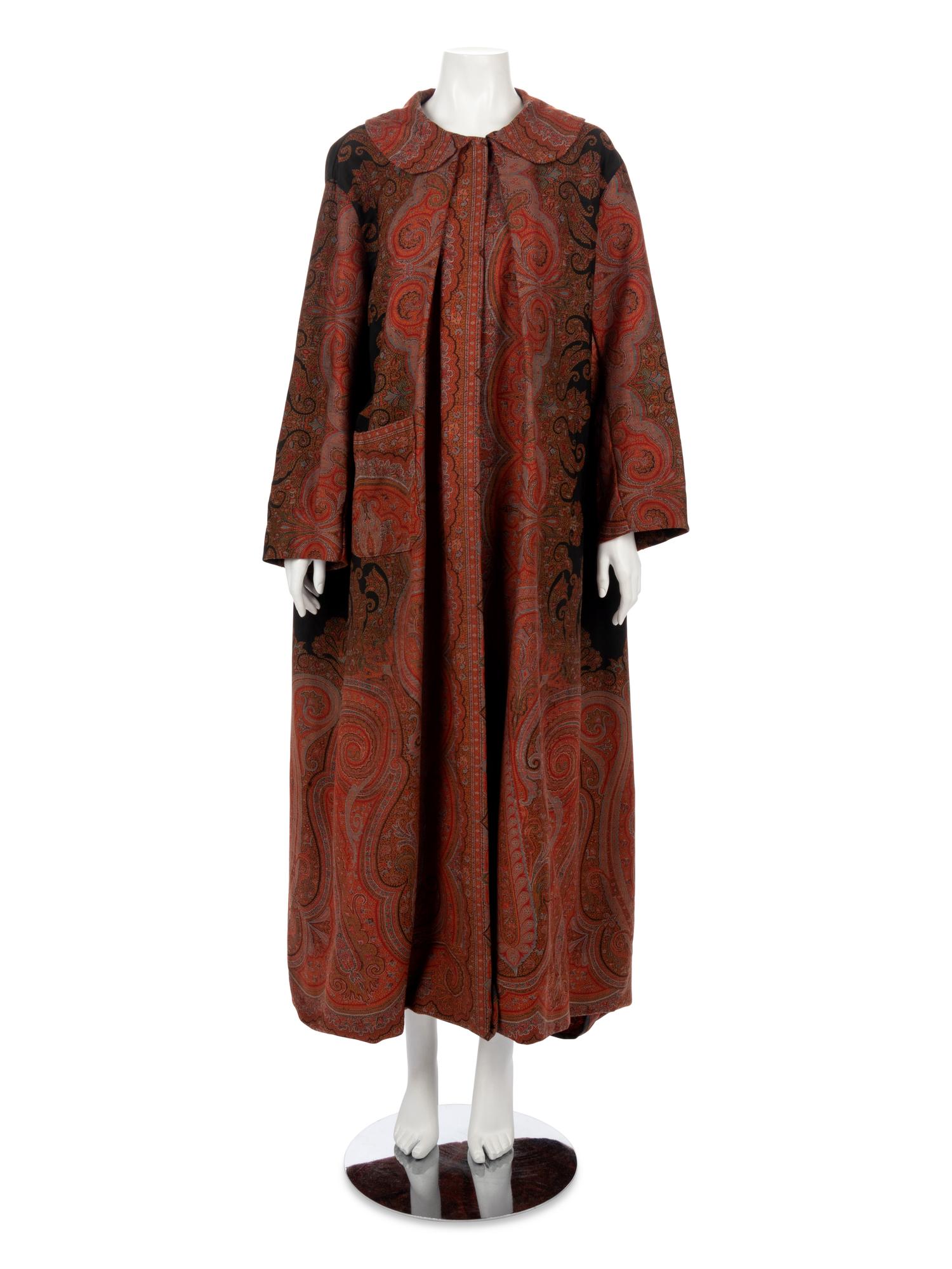 Collection of Three Vintage Pieces; Two Shawls and One Paisley Shawl Robe, 1870-1930