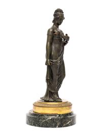 An Empire Patinated Bronze and Ormolu Figure of a Vestal Virgin