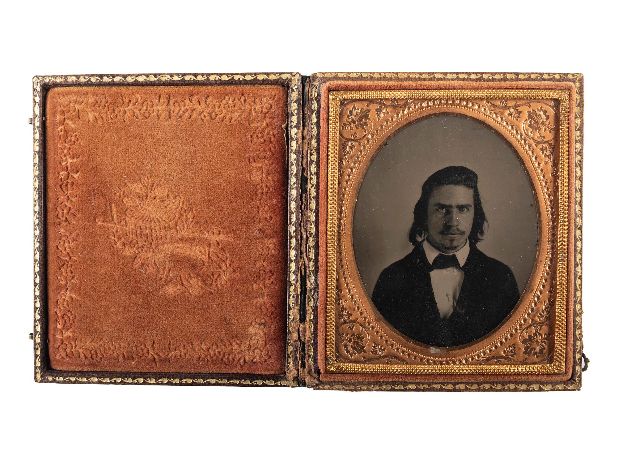 [WESTERN AMERICANA]. A group of 2 sixth plate ambrotypes of possible Texan/Mexican subjects.