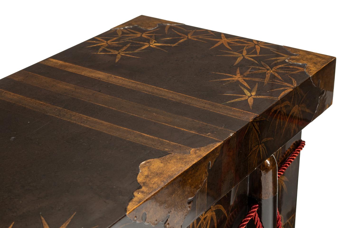 A Pair of Japanese Export Lacquer Lift-Top Chests