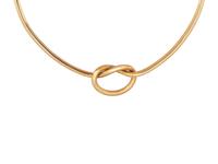 YELLOW GOLD KNOT CHOKER NECKLACE