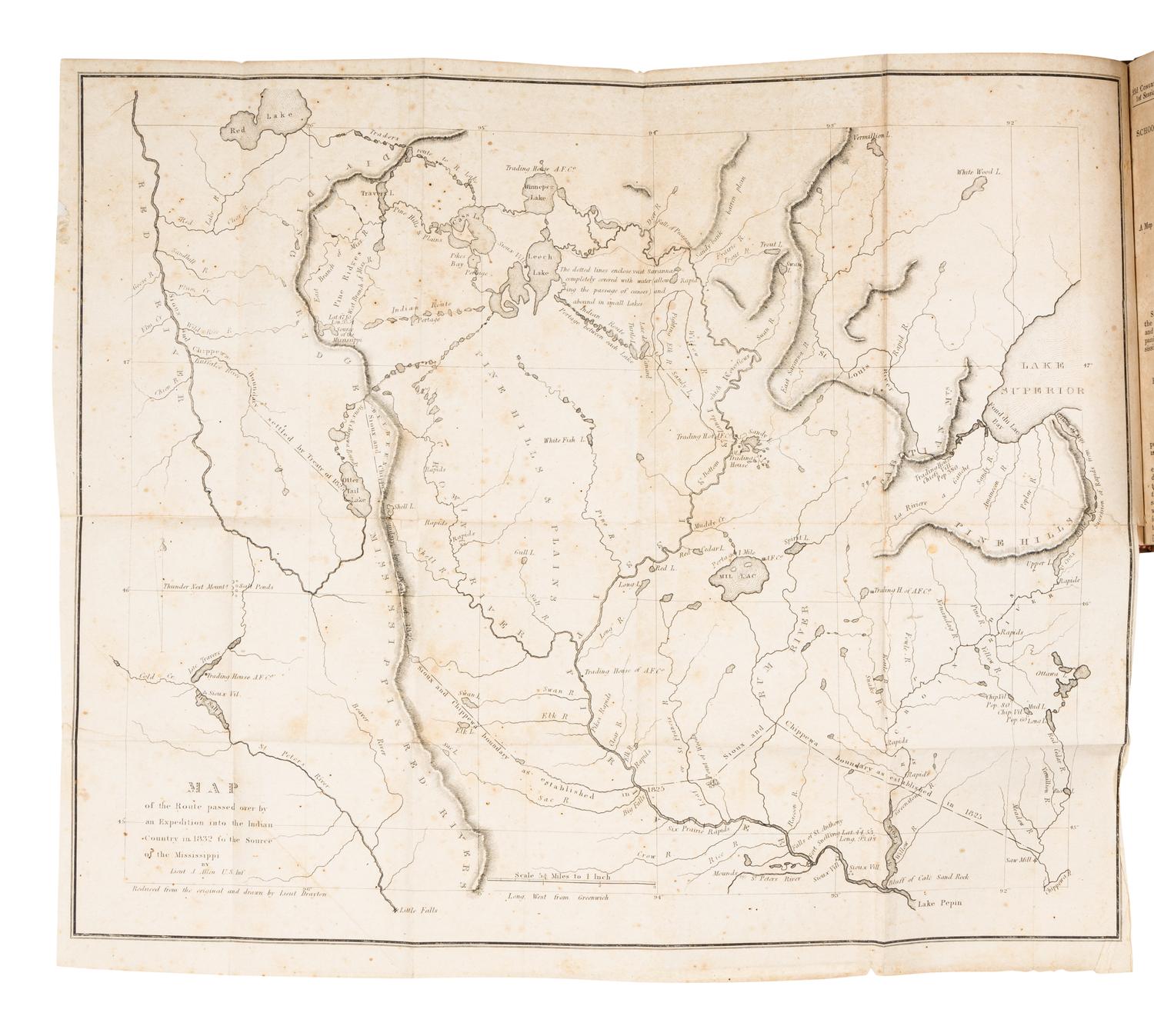 SCHOOLCRAFT, Henry Rowe (1793-1864) and James ALLEN (1806-1846). Expedition to Northwest Indians. Washington: N.p., 1834.