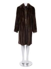 J. Mendel Russian Sable and Suede Coat with Patterned Silk Lining