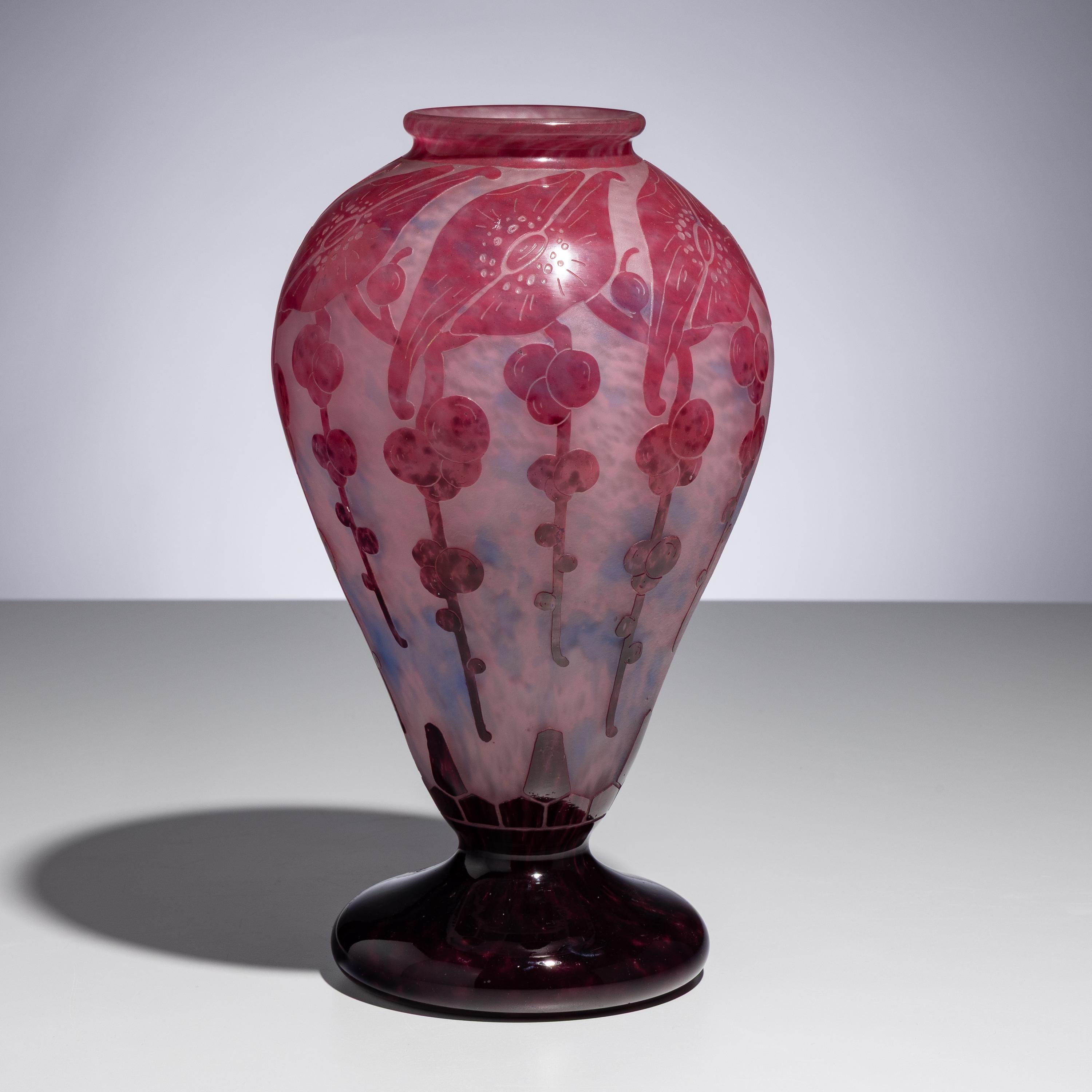 Charles Schneider (French, 1881–1953) — Garance Vase, c. 1920 for Le Verre Français