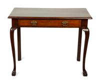 A Queen Anne Style Mahogany Writing Table