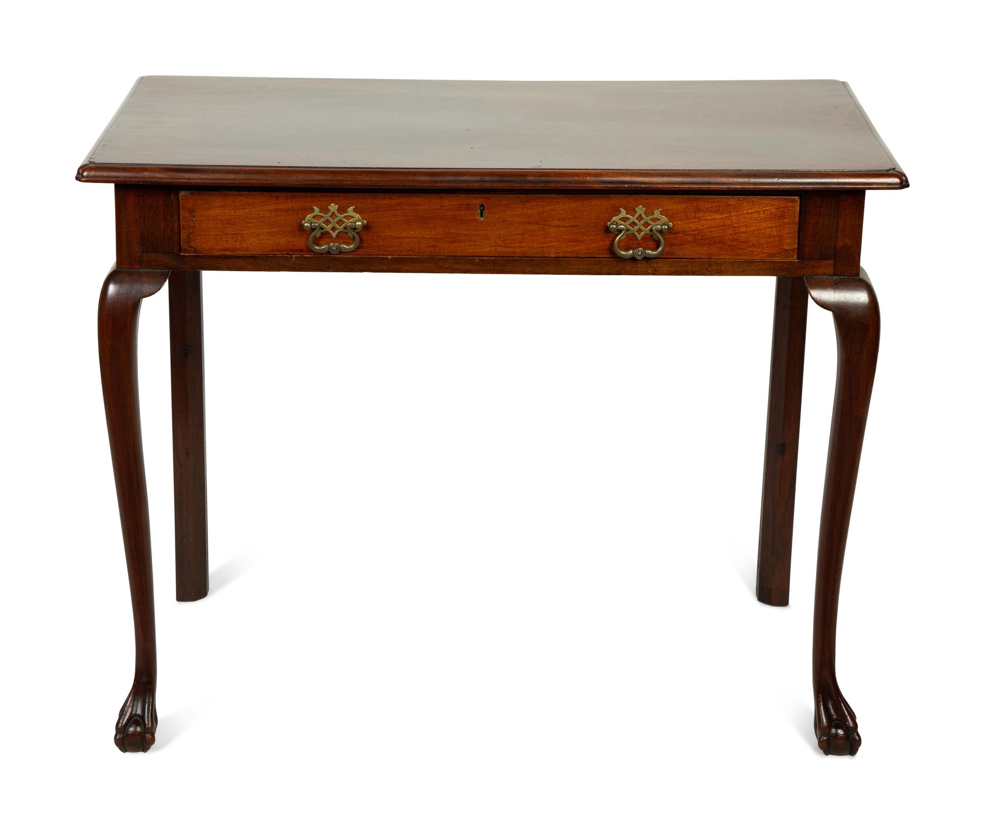 A Queen Anne Style Mahogany Writing Table