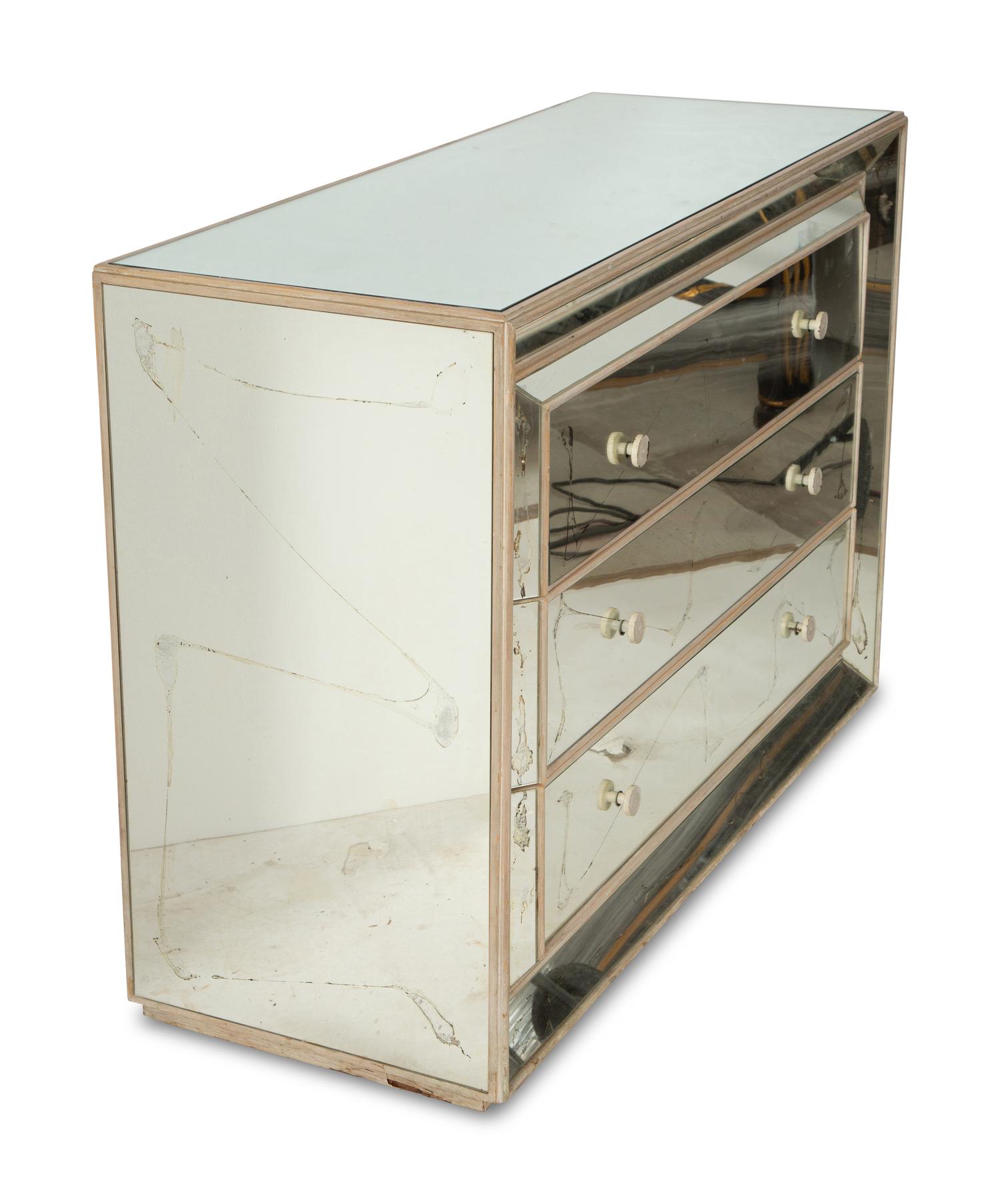 A Modernist Mirrored Commode, Possibly by Nancy Corzine