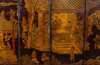 A Chinese Coromandel Lacquer Eight-Panel Screen — 19TH CENTURY