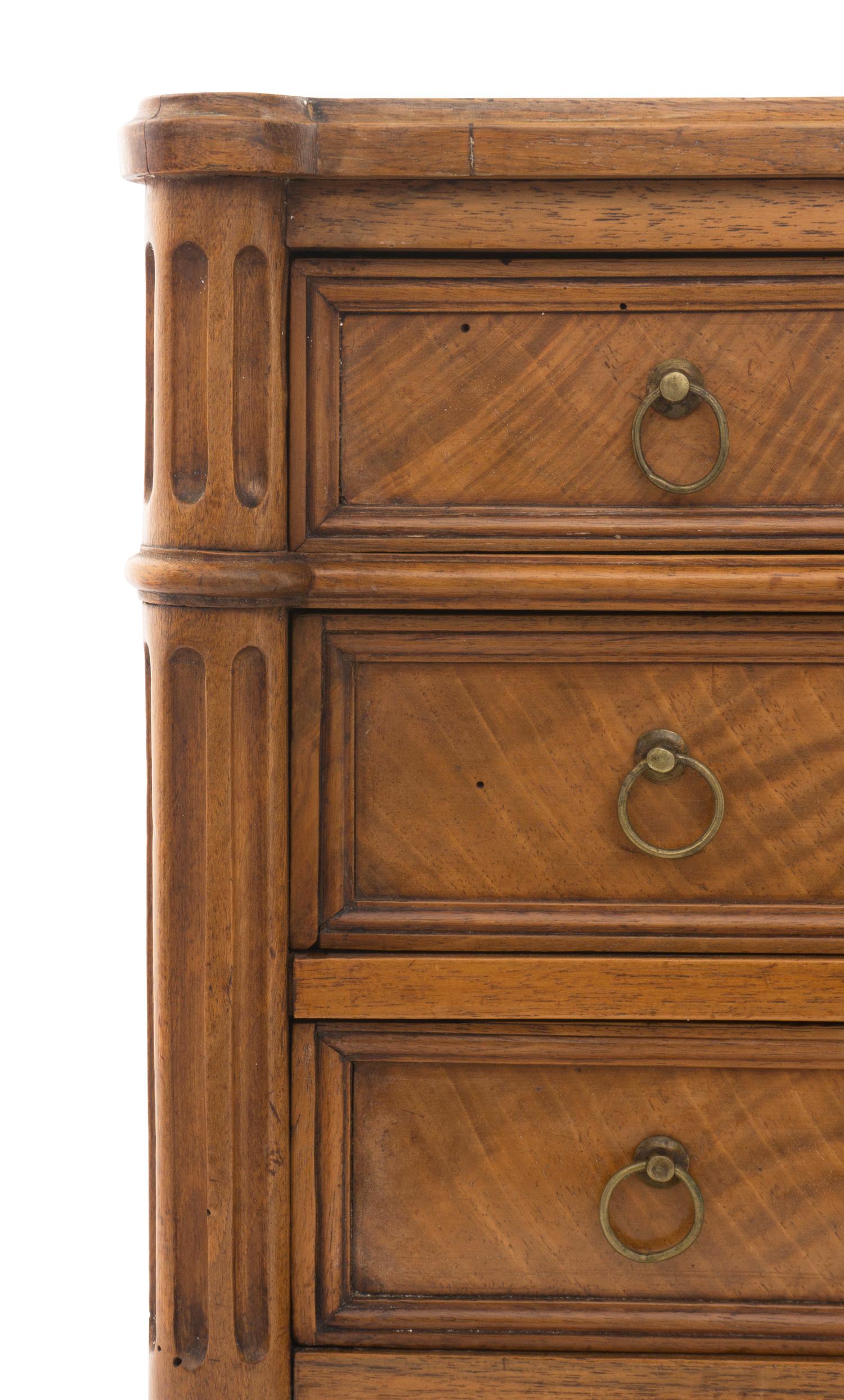 A Louis XVI Style Walnut Diminutive Commode