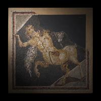 A Roman Style Stone Mosaic Panel with a Centaur