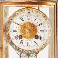 A French cloisonné enamel and gilt bronze mantel clock Samuel Marti et Cie (1870-1890), Paris, France, retailed by Tiffany & Co., New York, NY, circa 1900