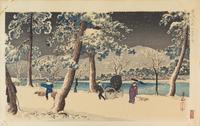 Nomura Yoshimitsu, (1870-1958), Great Bell at the Chionin Temple, Fushimi Inari Mountain,The Pagoda at Yasaka, The Moon over Hirosawa,