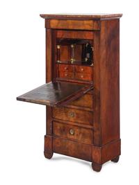 An Empire Mahogany Secrétaire à Abattant