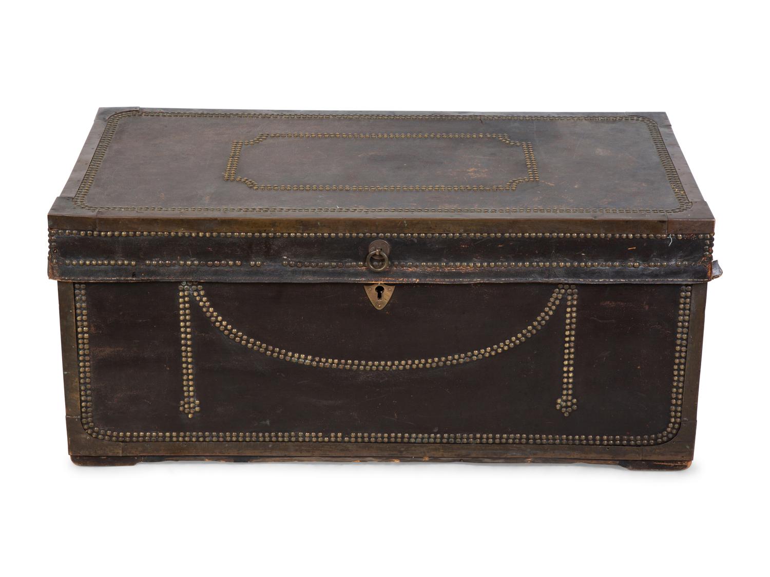 A Continental Brass-Mounted Trunk — EARLY 20TH CENTURY