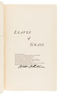 WHITMAN, Walt (1819-1892). Complete Poems & Prose of Walt Whitman, 1855...1888. Authenticated and Personal Book (handled by W.W.)... Portraits from Life...Autograph . [Philadelphia, 1888-89].