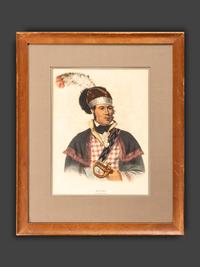 Four Hand-Colored Lithographs by McKenney and Hall