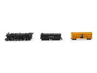 A Samhongsa Polychrome HO-Gauge Atchison Topeka & Santa Fe 4-8-4 Locomotive and Tender