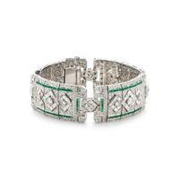 DIAMOND AND EMERALD BRACELET