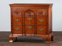 A Chippendale Shell-and-Block Carved Cherrywood Chest of Drawers