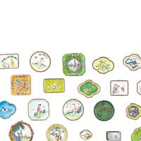 A Large Collection of Chinese Canton Enamel on Copper Dishes