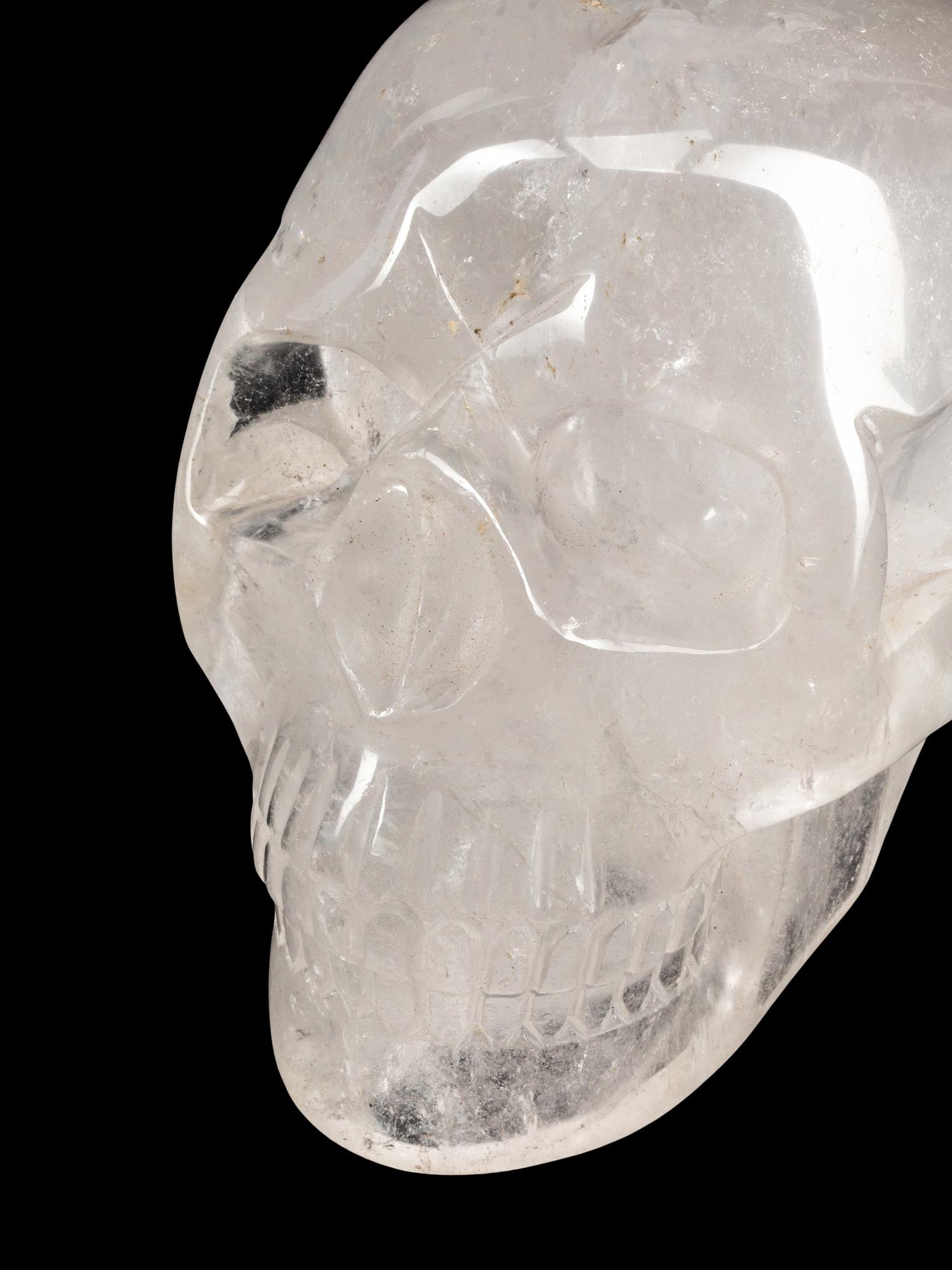 A Large Carved Rock Crystal Model of a Skull
