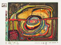 Friedensreich Hundertwasser, (Austrian, 1928-2000), Look at it on a Rainy Day (Regentag Portfolio), 1971-72