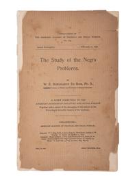 [CIVIL RIGHTS]. DU BOIS, William Edgar Burghardt (1868-1963). The Study of the Negro Problems . Philadelphia: American Academy of Political and Social Science, 1898.
