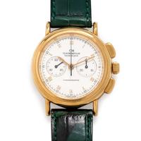 Claude Meylan, 18K Yellow Gold Chronograph Wristwatch