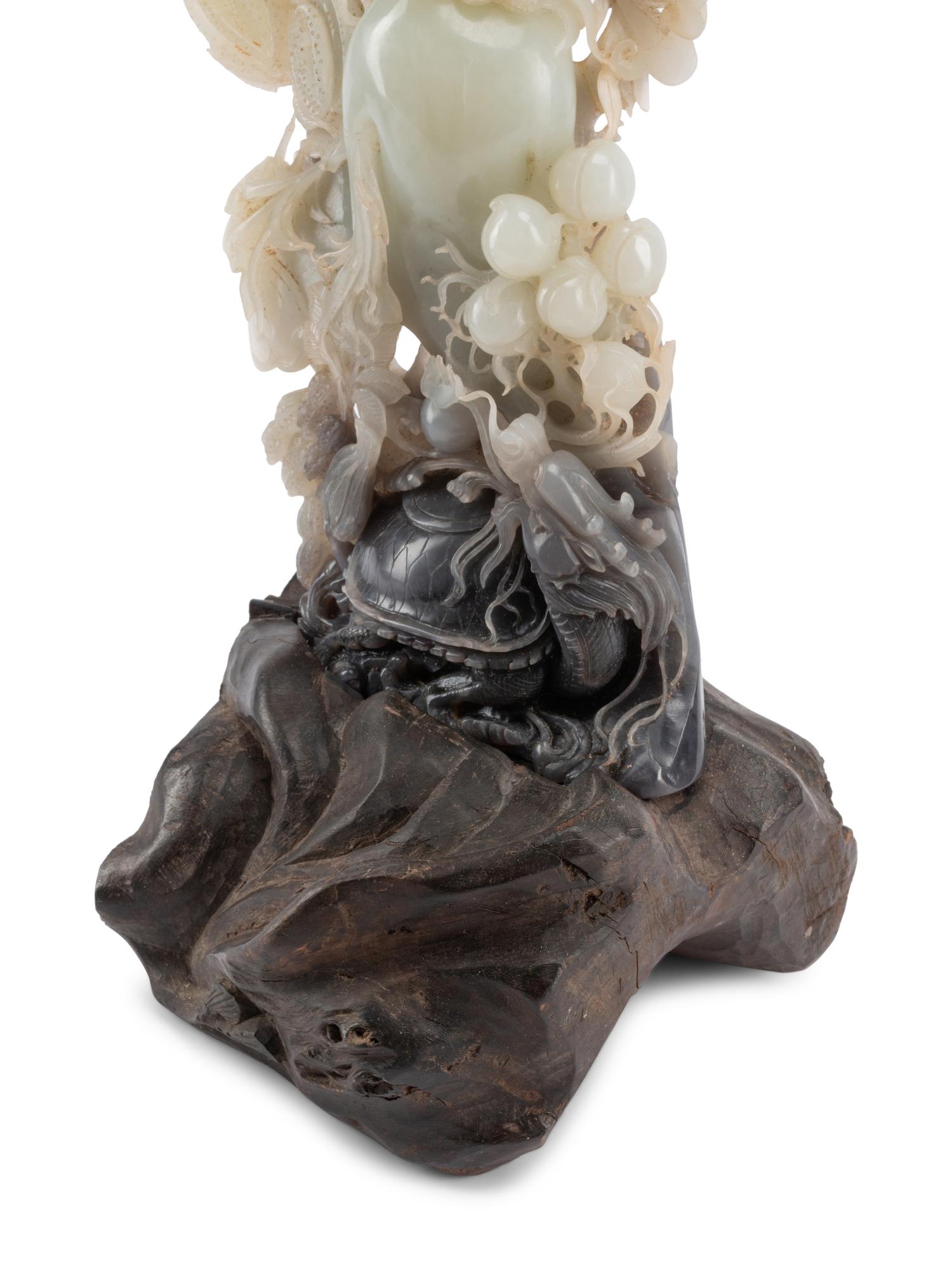 A Chinese Carved Hardstone Sculpture