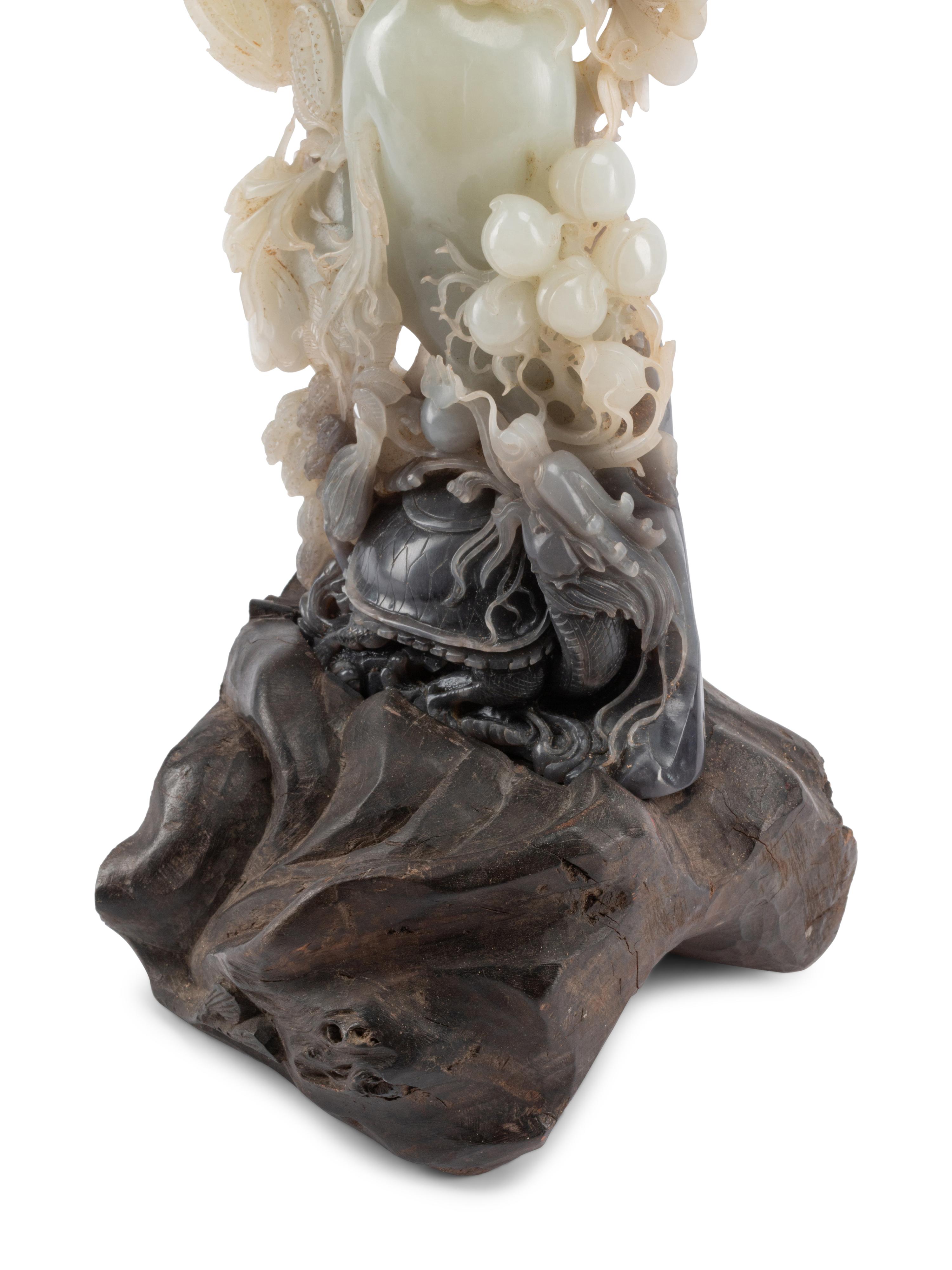 A Chinese Carved Hardstone Sculpture