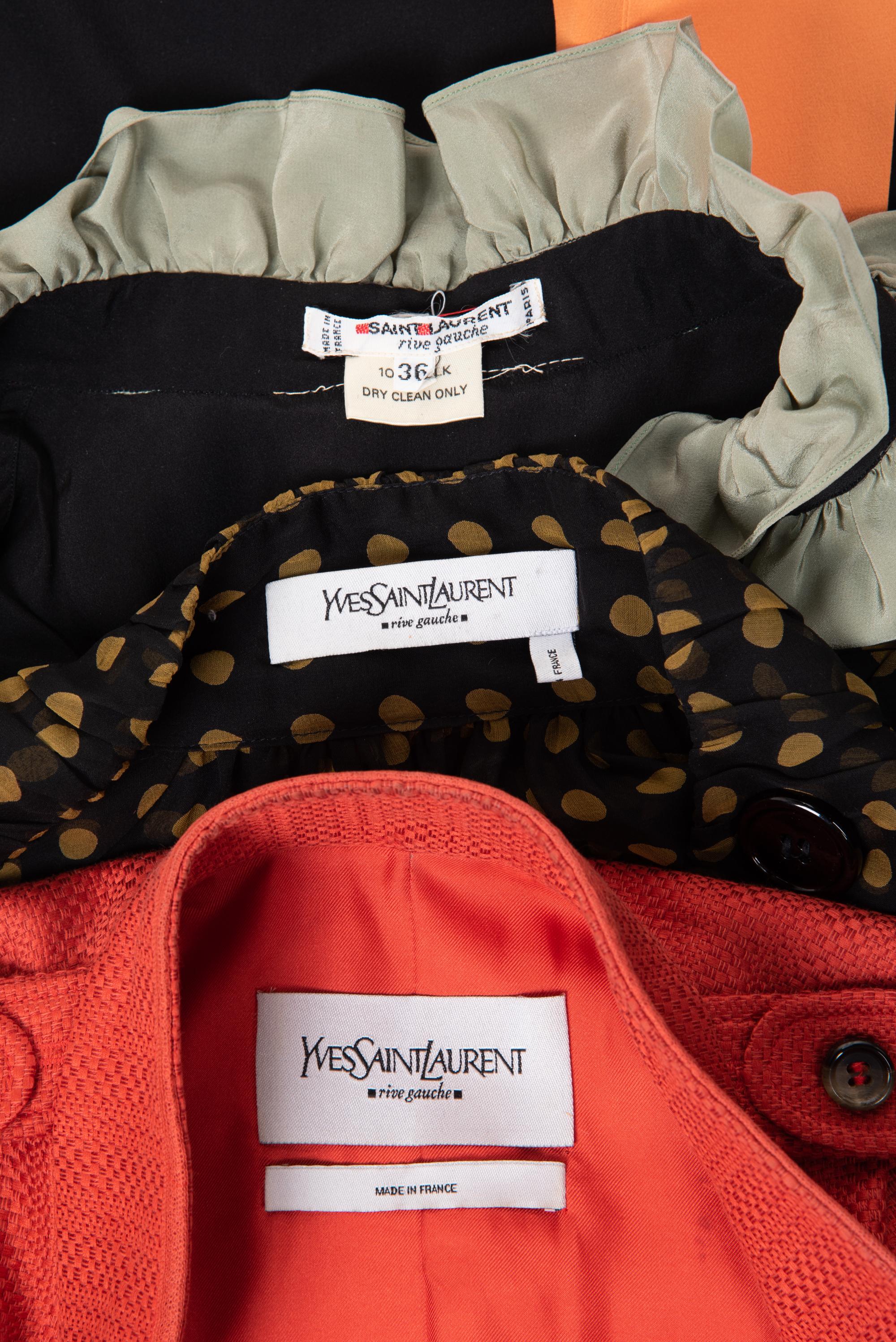 Three Yves Saint Laurent Tops: One Jacket and Two Blouses, 1970-2000s