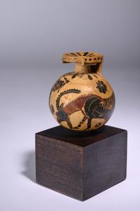 Two Corinthian Black-Figured Vessels: An Aryballos and An Alabastron