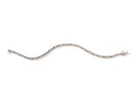 A 14 Karat White Gold and Diamond Bracelet,