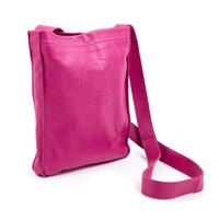 An Hermès Rose Tyrien Agneau Clou de Selle Pouch 8.75" H x 7.5" W x 1" D; Strap Drop: 20".