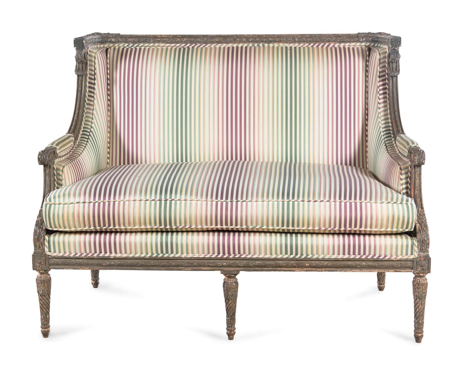 A Louis XVI Style Painted Settee