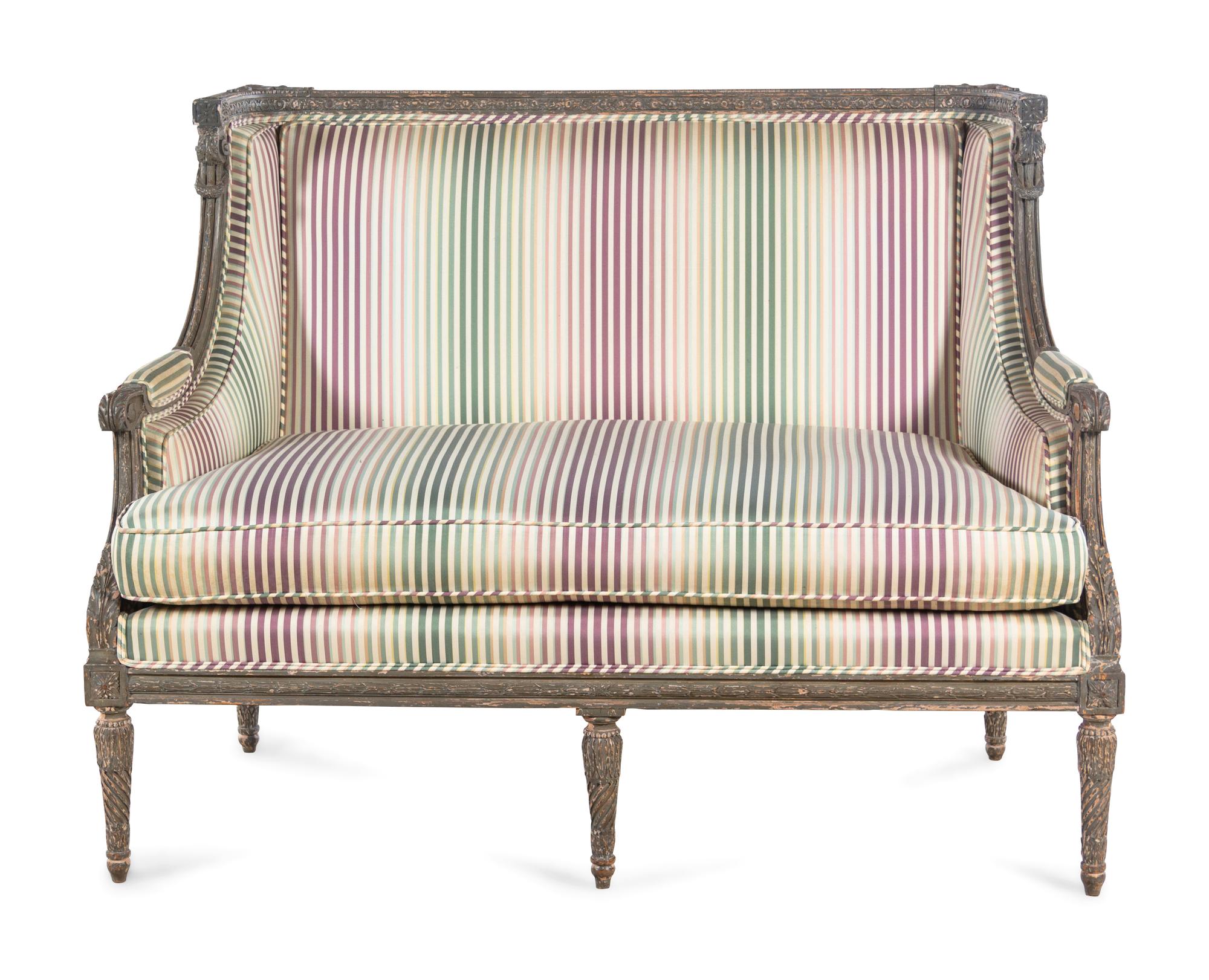 A Louis XVI Style Painted Settee